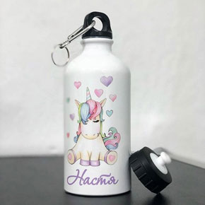 Именная фляга - Единорожек