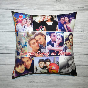 Фотоколлаж на подушке 40x40 девушке